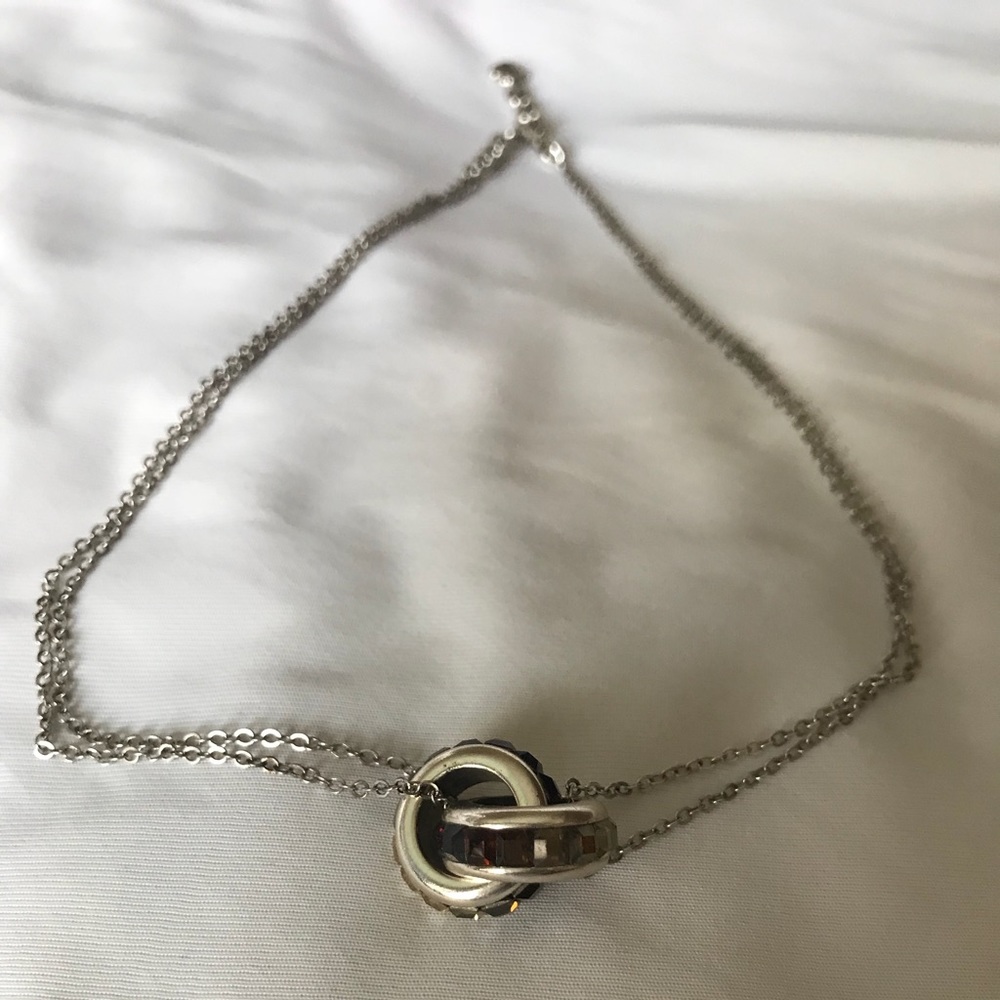 Brighton necklace with garnet stones.